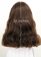Dark Brown Wavy Lace Front Synthetic Wig LFB1265