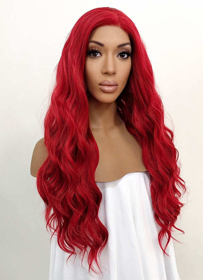 Long red human hair wigs Clearance