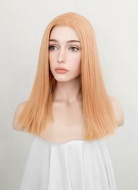 Pastel Orange Straight Lace Front Synthetic Wig LFK5538