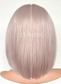 Pastel Pale Plum Straight Bob Lace Front Synthetic Wig LFK5552