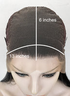 Black Straight 13" x 6" Lace Top Kanekalon Synthetic Hair Wig LFS018