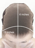 Brunette Straight 13" x 6" Lace Top Kanekalon Synthetic Hair Wig LFS027