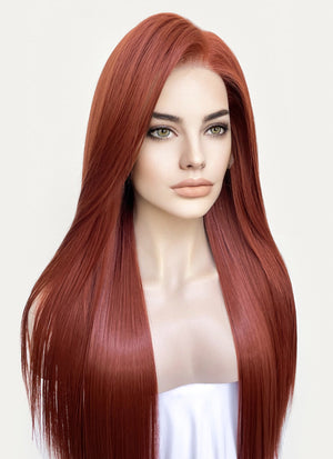 Auburn Straight 13" x 6" Lace Top Kanekalon Synthetic Hair Wig LFS030