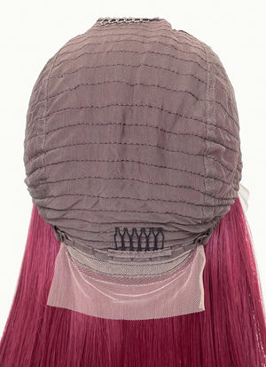 Burgundy Straight 13" x 6" Lace Top Kanekalon Synthetic Wig LFS031
