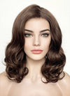 Brunette Wavy Lace Front Synthetic Wig LF256