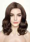 Brunette Wavy Lace Front Synthetic Wig LF256