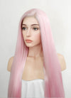 Pastel Pink Straight Lace Front Synthetic Wig LN6013