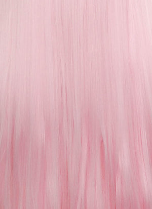 Pastel Pink Straight Lace Front Synthetic Wig LN6013