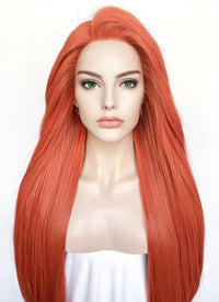 Invincible Atom Eve Ginger Straight Yaki Lace Front Synthetic Wig LN6028A