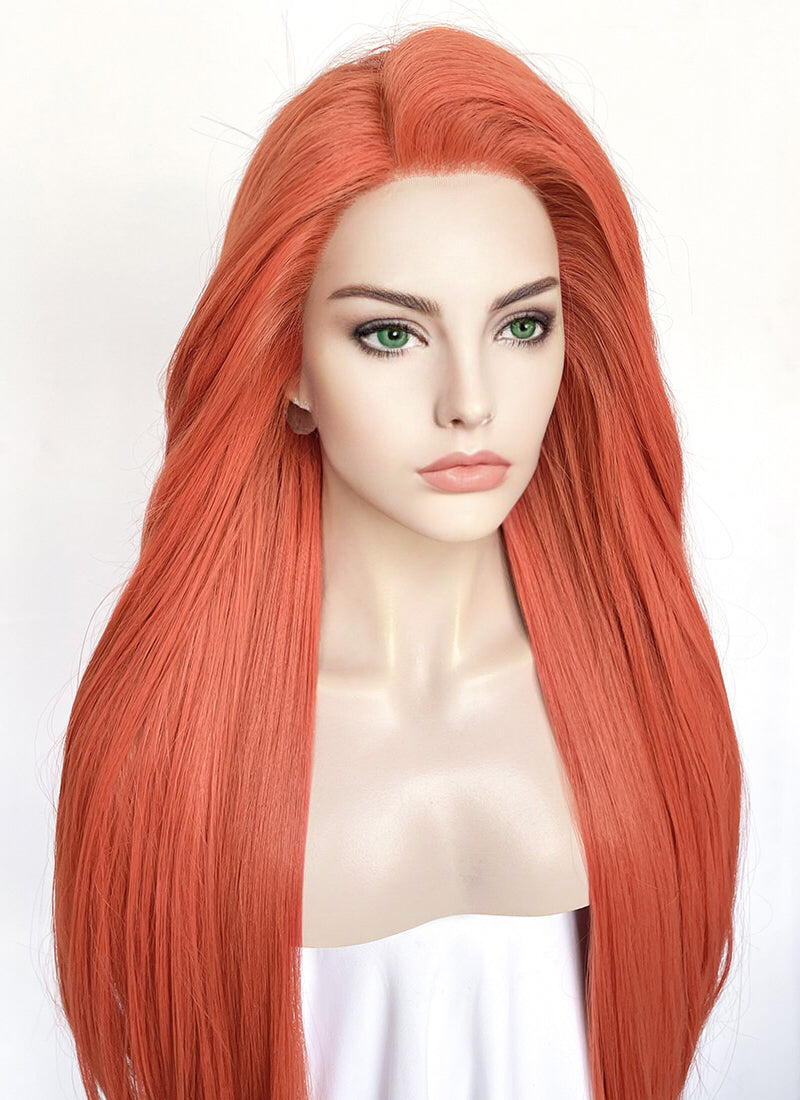 Invincible Atom Eve Ginger Straight Yaki Lace Front Synthetic Wig LN6028A