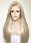 Pastel Ash Blonde Straight Yaki Lace Front Synthetic Hair Wig LN6031