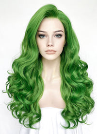 Green Wavy Lace Front Synthetic Hair Wig LN6033