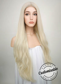 Straight Platinum Blonde Lace Wig CLW150D (Customisable)