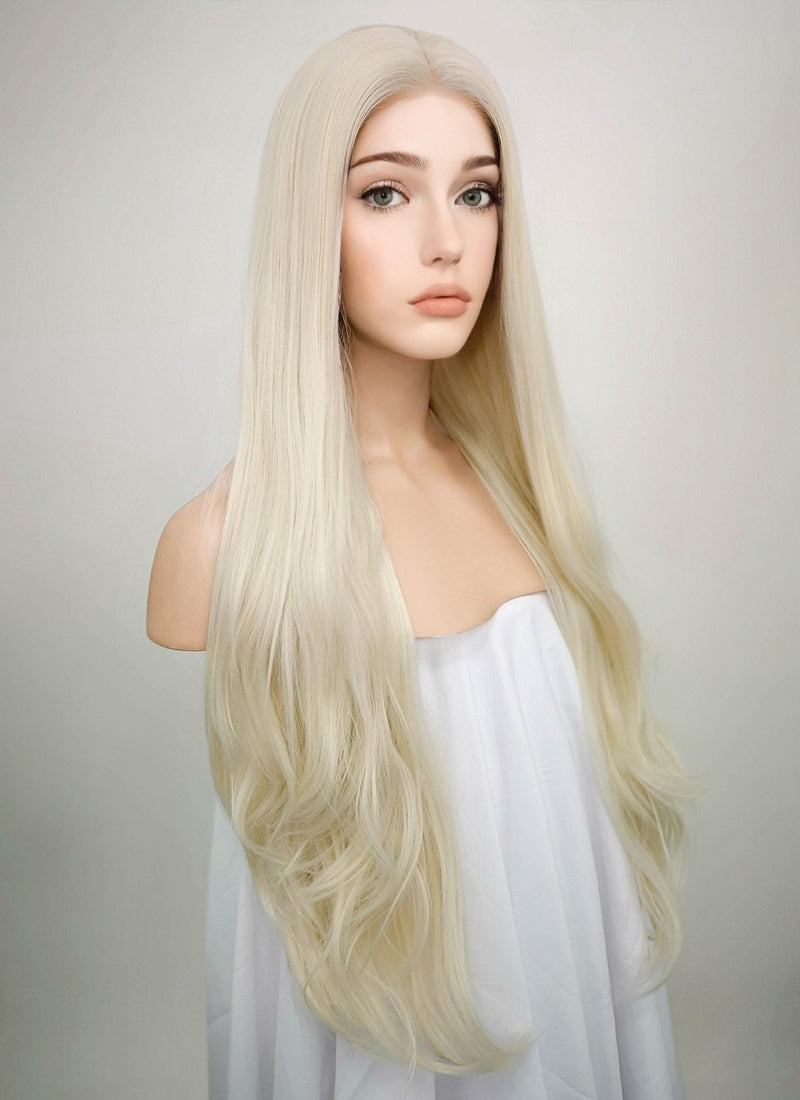 Straight Platinum Blonde Lace Wig CLW150D (Customisable)