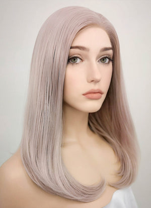 Pastel Pale Plum Straight Lace Front Synthetic Wig LW1514A