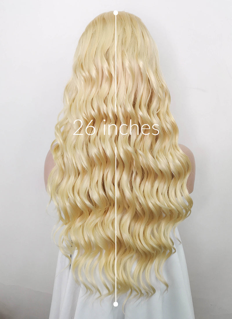 Blonde Wavy Lace Front Synthetic Wig LW4012
