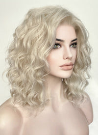 Pastel Ash Blonde Wavy Lace Front Synthetic Wig LW4017