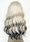 Platinum Blonde Mixed Black Wavy Lace Front Synthetic Wig LW4027