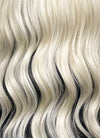 Platinum Blonde Mixed Black Wavy Lace Front Synthetic Wig LW4027