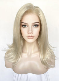 Pastel Ash Blonde Straight Lace Front Synthetic Hair Wig LW4029