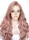 Pastel Pale Plum Wavy Lace Front Synthetic Wig LW4034