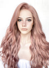 Pastel Pale Plum Wavy Lace Front Synthetic Wig LW4034