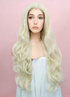 Wavy Platinum Blonde Lace Front Synthetic Wig LW667F