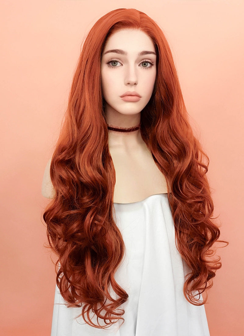 Wavy Auburn Lace Wig CLW735 (Customisable)