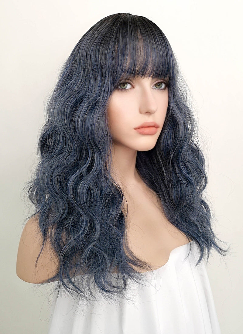 Blue gray wig cheap