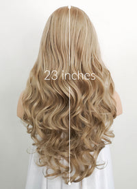 Ash Blonde Wavy Synthetic Wig NS061