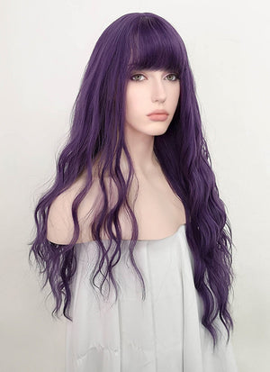 Purple Wavy Synthetic Wig NS201