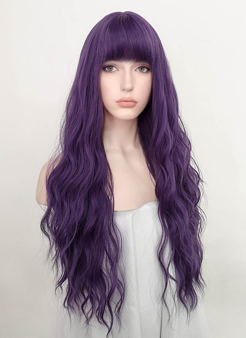 Purple Wavy Synthetic Wig NS201