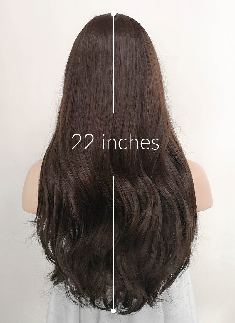 Brunette Wavy Synthetic Hair Wig NS291