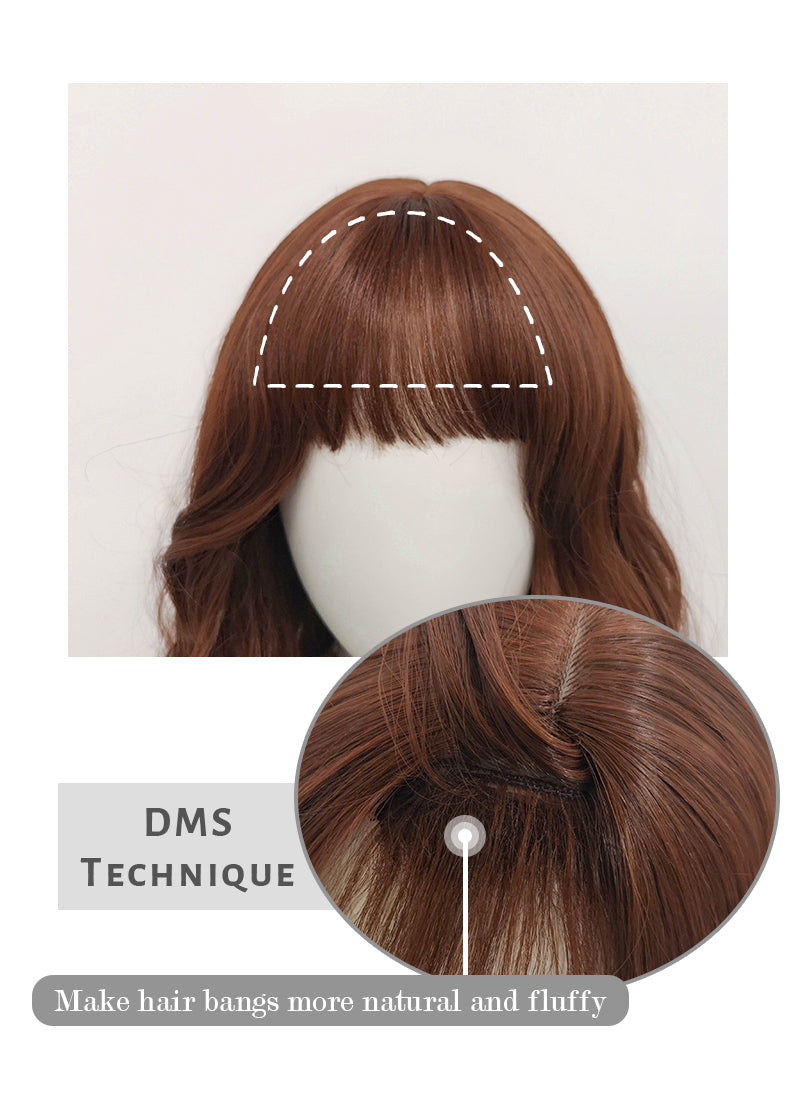 Brown Wavy Synthetic Hair Wig NS303