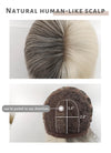 Blonde Grey Split Color Wavy Synthetic Wig NS330