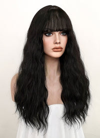 Black Wavy Synthetic Wig NS347