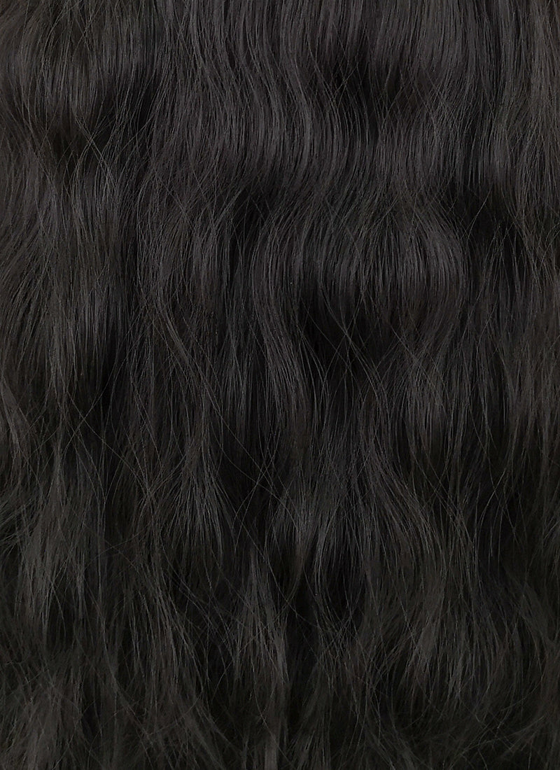 Black Wavy Synthetic Wig NS347