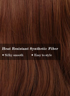 Auburn Wavy Synthetic Hair Wig NS376