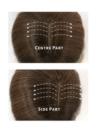 Mixed Brown With Dark Roots Wavy Synthetic Hair Wig NS386
