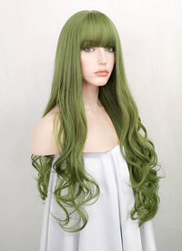 Green Wavy Synthetic Hair Wig NS393