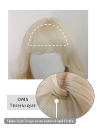 Platinum Blonde Wavy Synthetic Hair Wig NS401