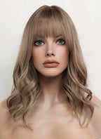 Blonde With Dark Roots Wavy Synthetic Wig NS404