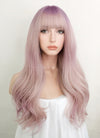 Pink Mixed Purple Wavy Synthetic Wig NS407