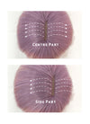 Pink Mixed Purple Wavy Synthetic Wig NS407