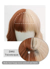 Ginger Blonde Split Color Wavy Synthetic Hair Wig NS414