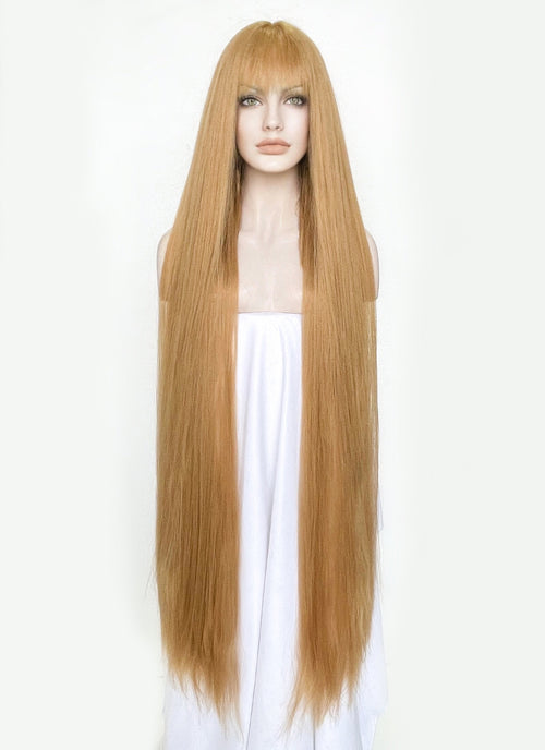 Blonde Yaki Straight Synthetic Hair Wig NS434