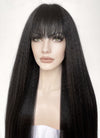 Black Yaki Straight Synthetic Hair Wig NS435