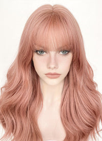 Pink Wavy Synthetic Hair Wig NS439