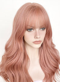 Pink Wavy Synthetic Hair Wig NS439