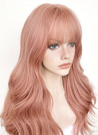 Pink Wavy Synthetic Hair Wig NS439